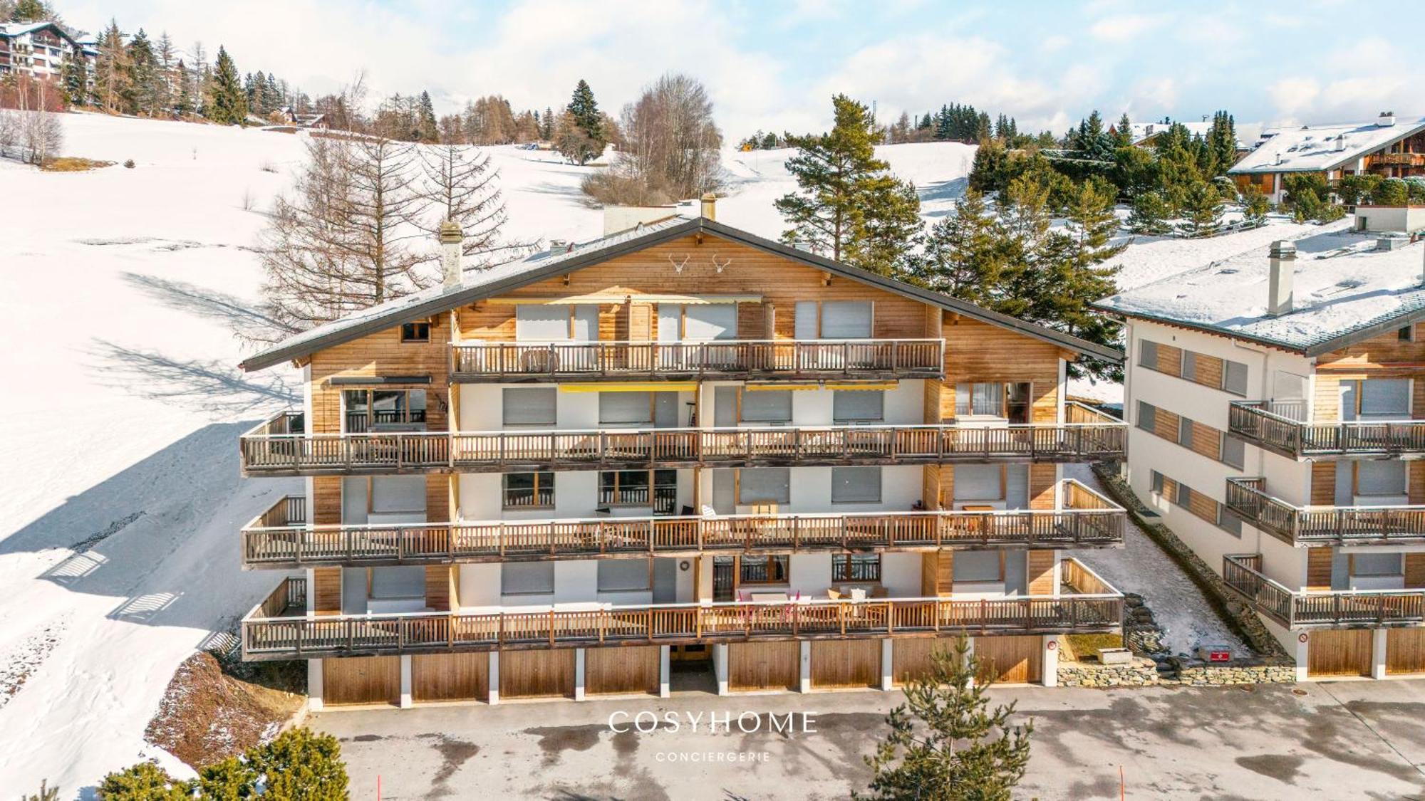 Au Bon Coeur L Golf 5Min L Vue L 4 Pers Appartement Crans-Montana Buitenkant foto